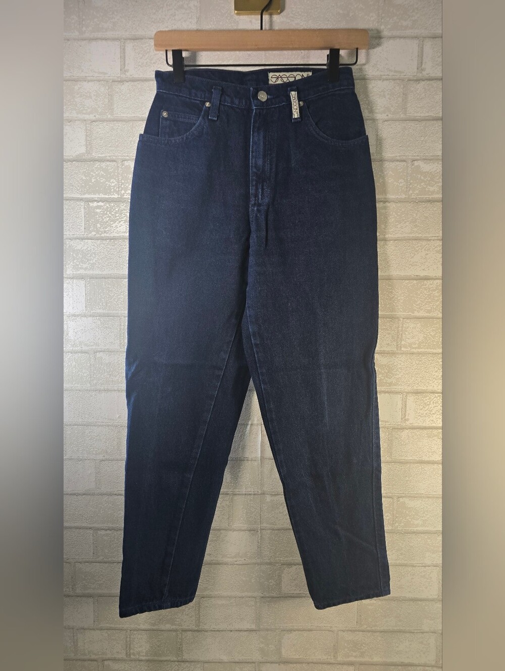 Sasson Vintage Ultra High Rise Dark Wash Mom Jeans